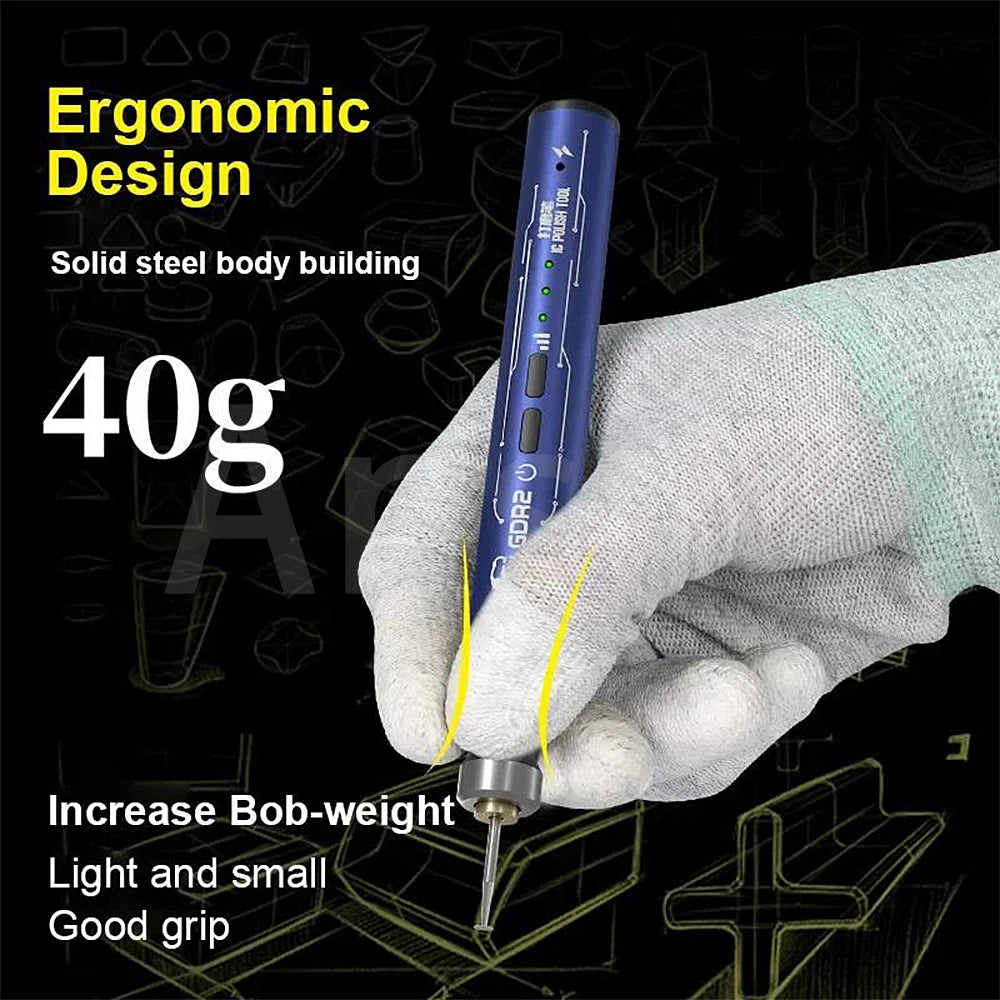 MECHANIC GDR2 Electric Polishing Pen 9pcs Diamond Grinding Heads for IC Chip Grinding PCB Cutting Phone Repair Tools