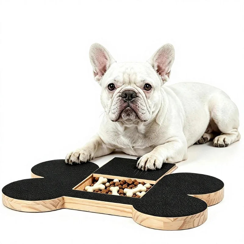 Wooden Dog Nail Scratch Board with Treat Box
