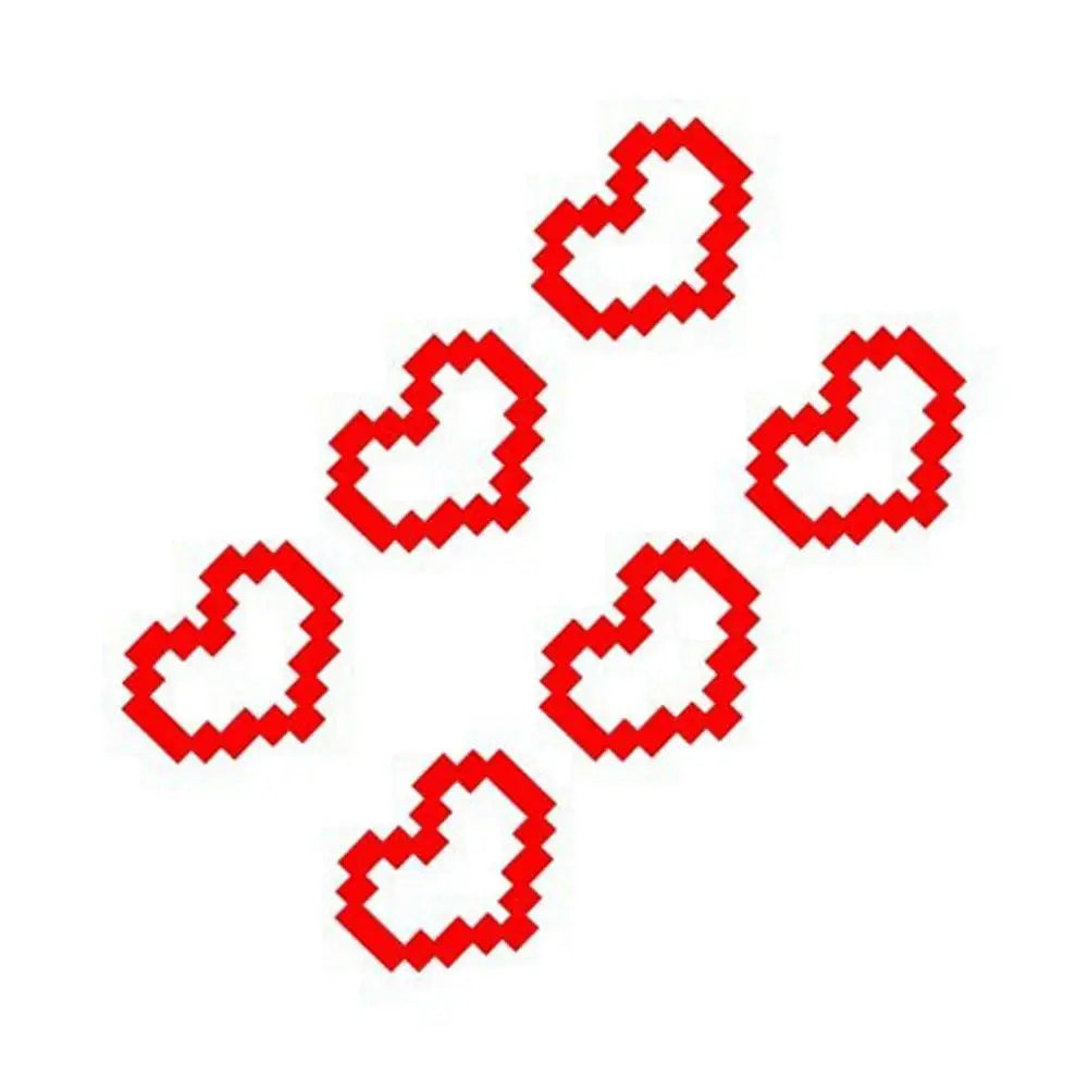 Pixel Heart Car Sticker - 6-Bit Love Decal for Window Headlight Taillight, Waterproof Vinyl Decoration to Personalize Your Car