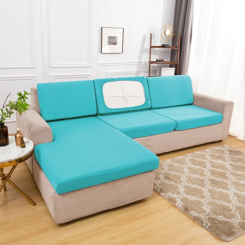 Summer Silk Spandex Seat  Sofa Cushion Cover Pad Protect 2026 Living Room Couch Slipcover 1 2 3 4 Seater Sofa Seat Covers