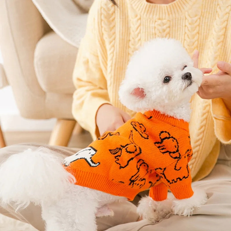 Cute Animal Knit Dog Sweater - Warm Pullover for Small Dogs and Cats - photo 2