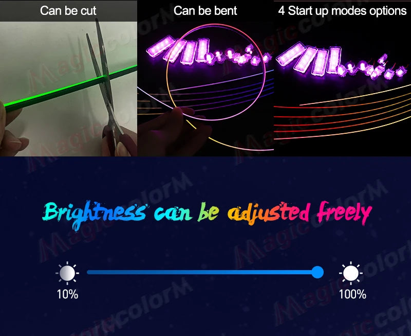 18 in 1 Led Car Ambient Lights 213 64 Color RGB Symphony Streamer Bluetooth Rainbow Interior Acrylic Strips Atmosphere Lamp Kit