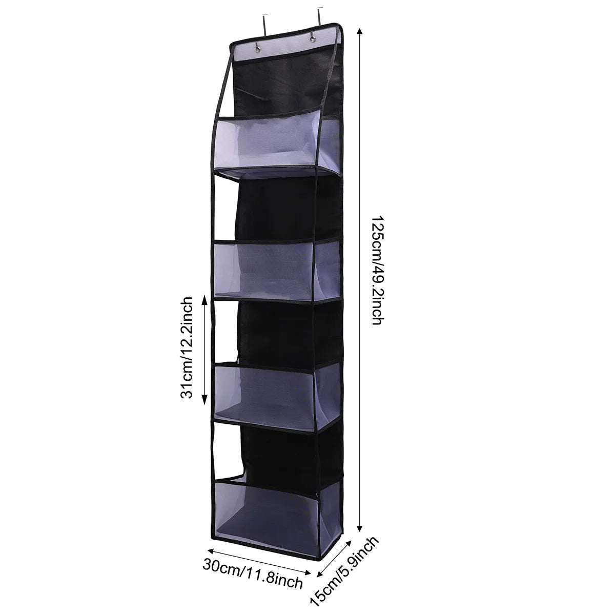 4/6-Tier Hanging Storage Bag Foldable Organizer Over-The-Door Holder For Hair Accessories Snacks Toys Clothes Storage Holder