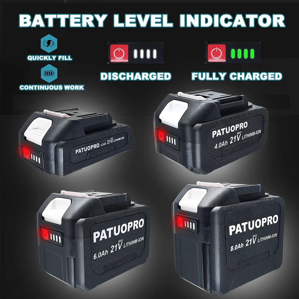 18V 21V 2.0 4.0 6.0Ah Rechargeable Lithium Battery For Makita Cordless Wrench Hammer Drill Angle Grinder Chainsaw Screwdriver