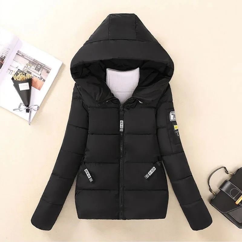 Women's Short Hooded Puffer Coat - Warm Casual Winter Jacket - photo 3