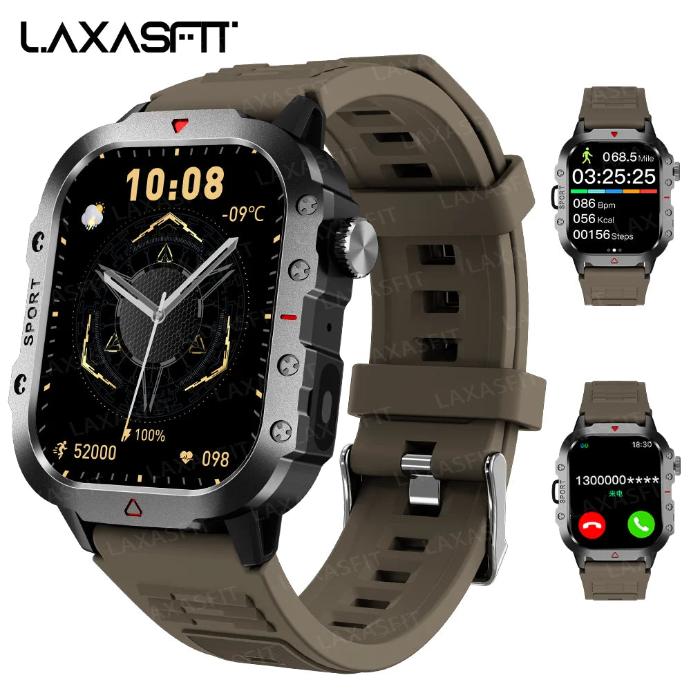 LAXASFIT Sports Smart Watch — 1.71" Screen, BT Calling, Torch