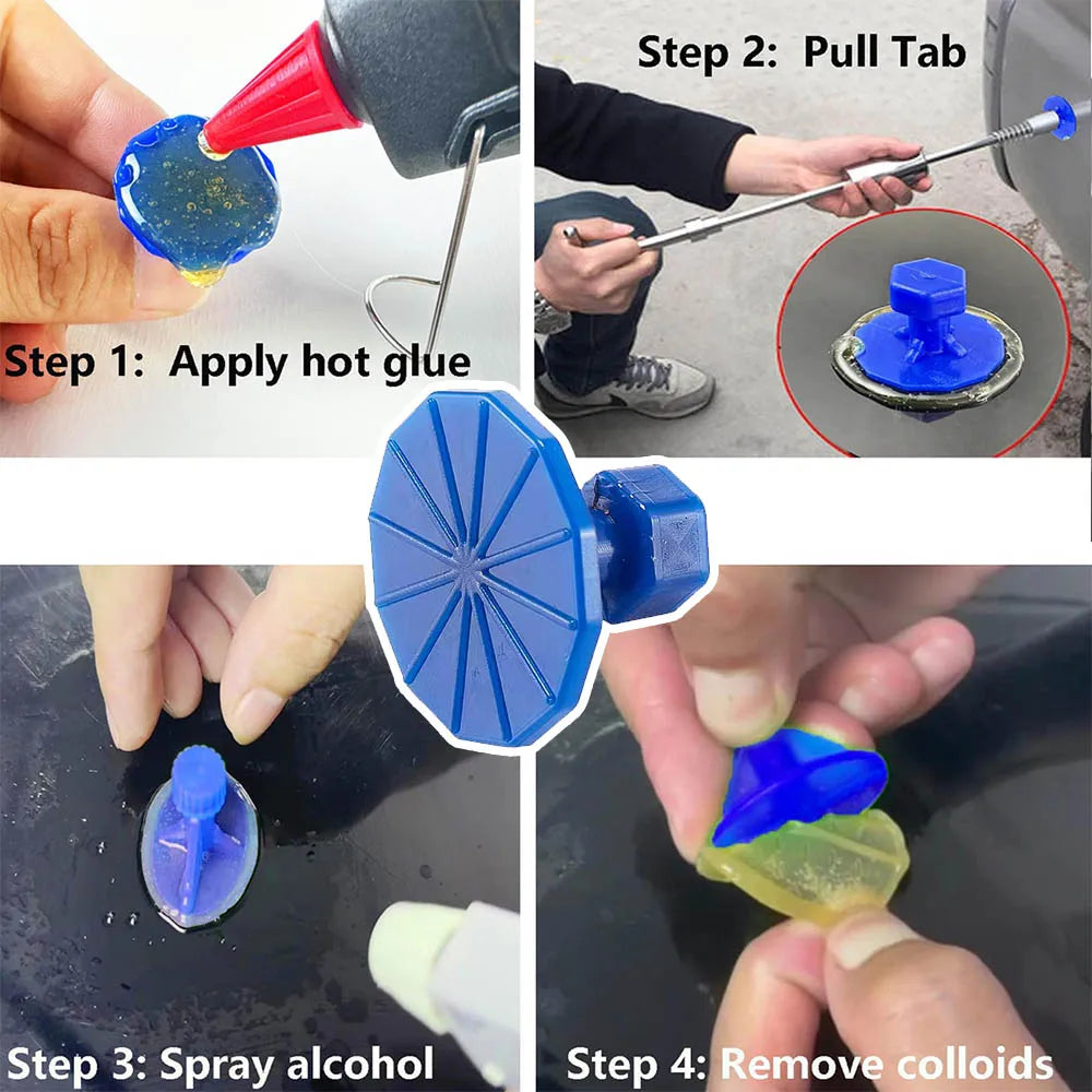 Paintless Dent Repair Kit – Slide Hammer T-Bar Dent Puller for Hail Damage, Door Dings & Car Body