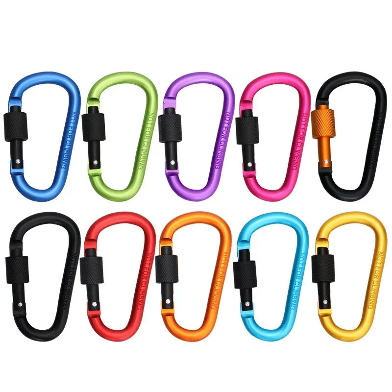 Screwed-door set (for hiking) - Hooks for carrying outdoor camping equipment, with 7.5 mm diameter aluminum rods