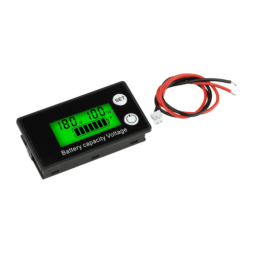 Battery Meter Indicator Voltage Meter 6133A DC8-100V with Alarm Lithium Ion Battery Capacity Monitor 12V 36V 48V 60V 72V 84V