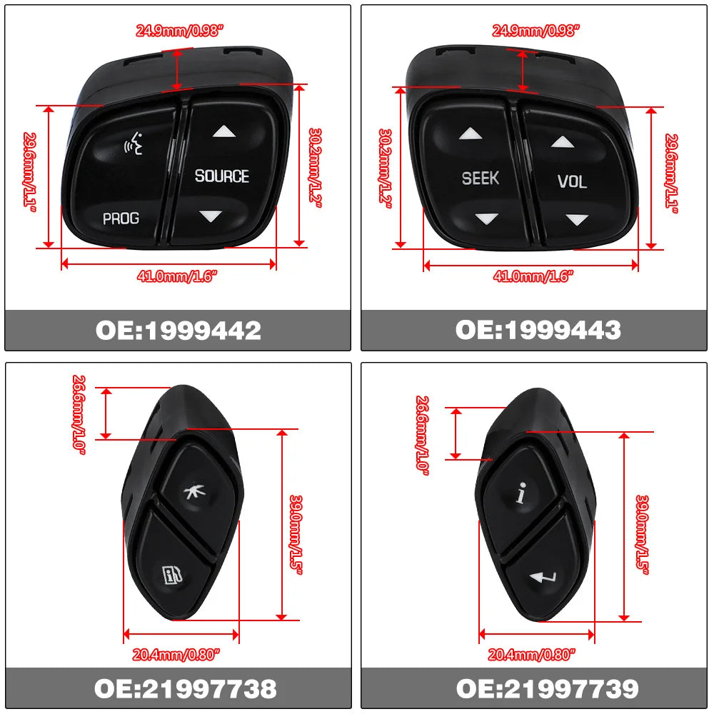 Steering Wheel Radio & Volume Control Switch — Chevrolet Silverado, Avalanche & GMC Yukon / Hummer H2