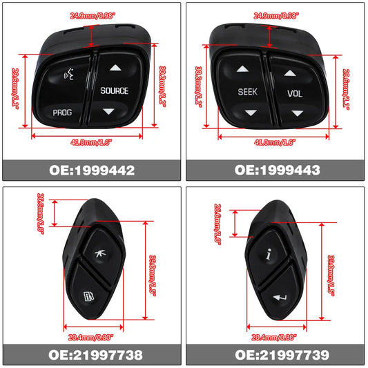 Steering Wheel Radio & Volume Control Switch — Chevrolet Silverado, Avalanche & GMC Yukon / Hummer H2
