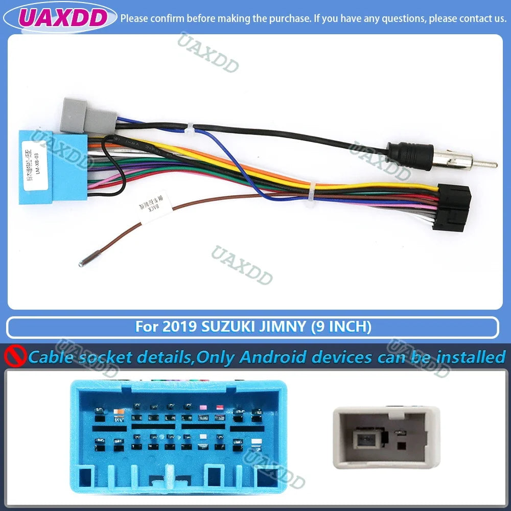 9" Dash Fascia & Wiring Harness Kit for 2019 Suzuki Jimny — Android Stereo Install Frame