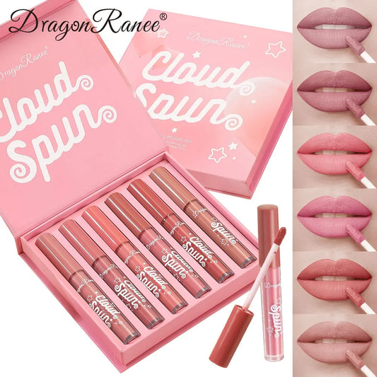 6 Piece Matte Lipstick and Lip Gloss Set - Smooth Silky Long-Wearing Lip Makeup