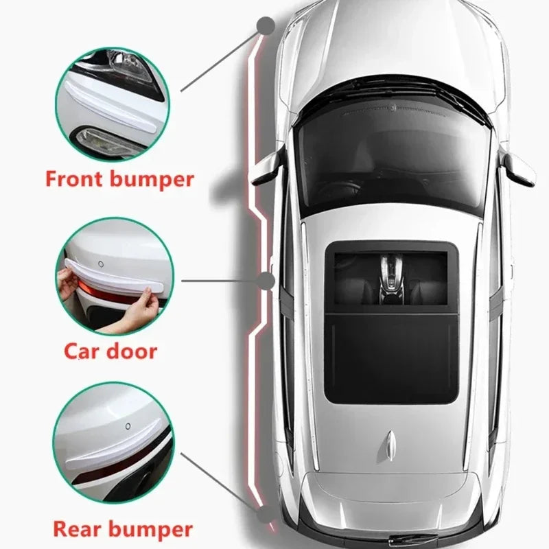 2Pcs Car Bumper Protector Strip Guard Corner Protection Strips Scratch Protector Crash Anti Collision Auto Accessories