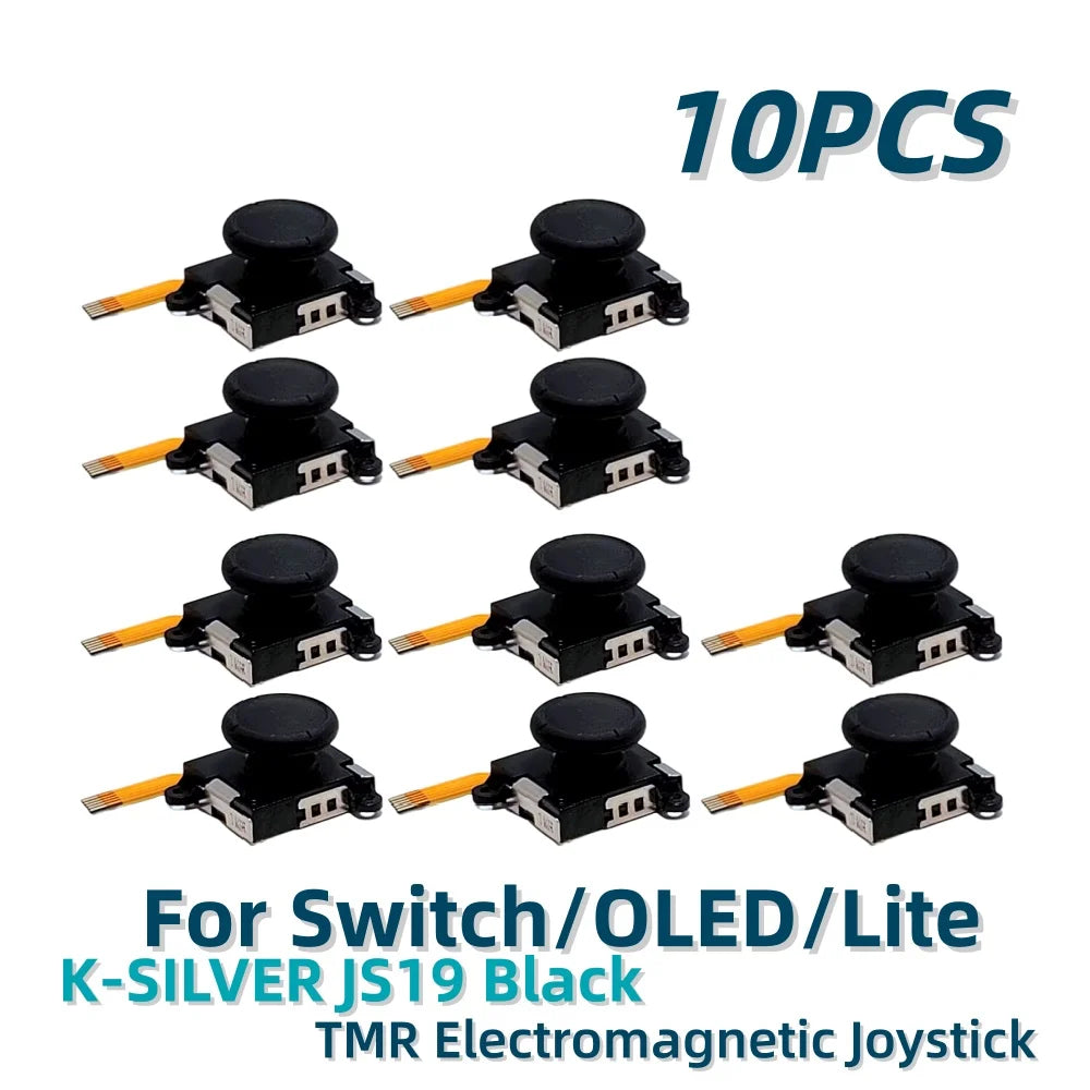 2/10pcs K-SILVER JS19 for Switch Joy-con TMR Joystick Replacement Magnetic Sensor 3D Analog Stick for Switch OLED