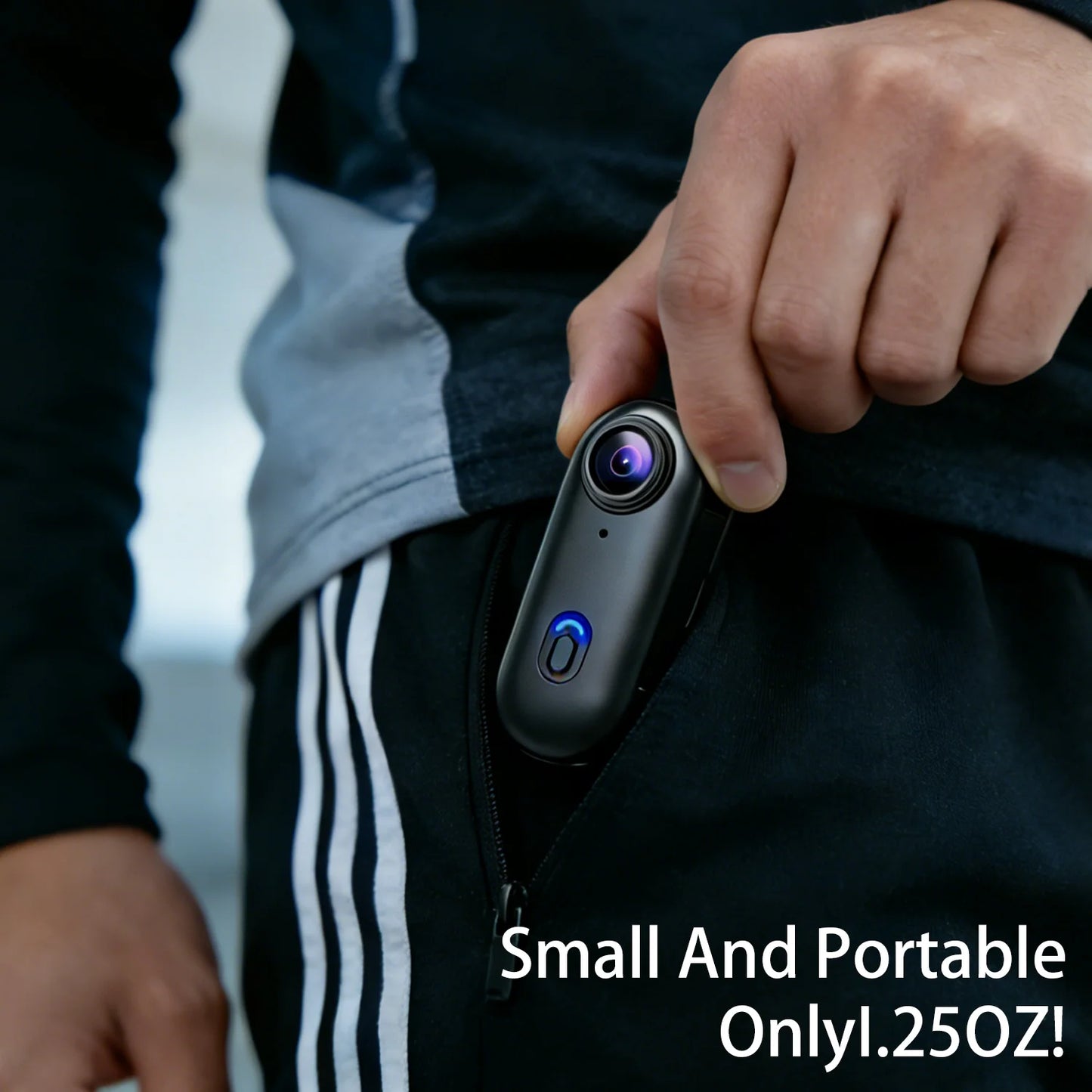 4K Waterproof Mini Action Camera with Magnetic Clip