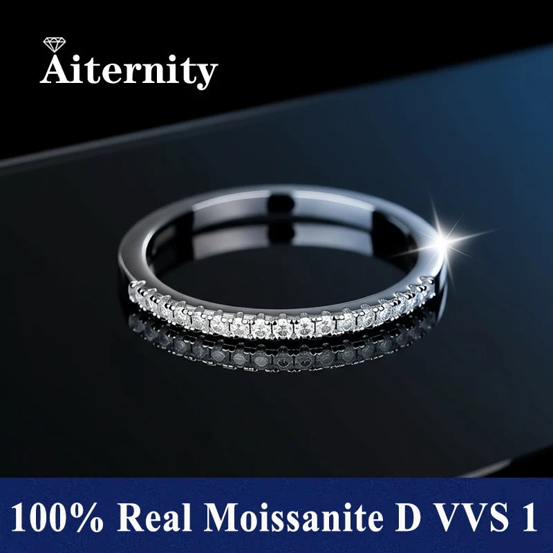 Moissanite V-Shape Ring – 925 Silver Engagement Band
