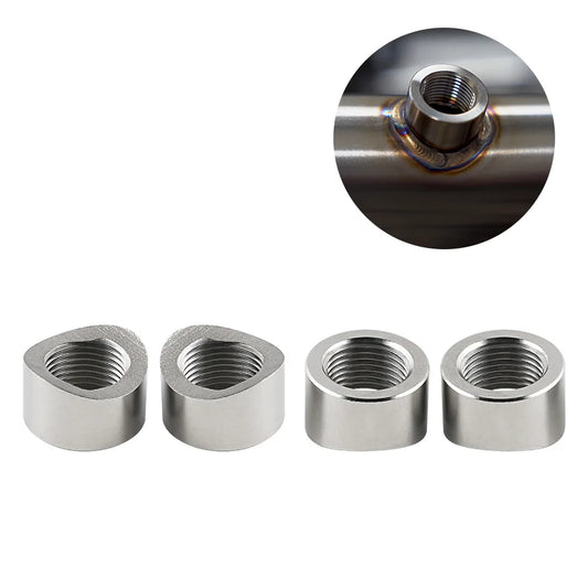 M18x1.5 O2 Sensor Weld Bung Nut — 304 Stainless, 4-Pack