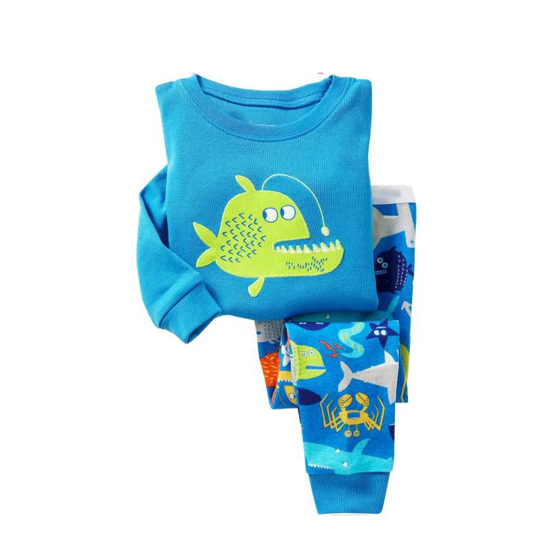 Kids Animal Embroidered Pajama Set - Soft Two-Piece Sleepwear - photo 6