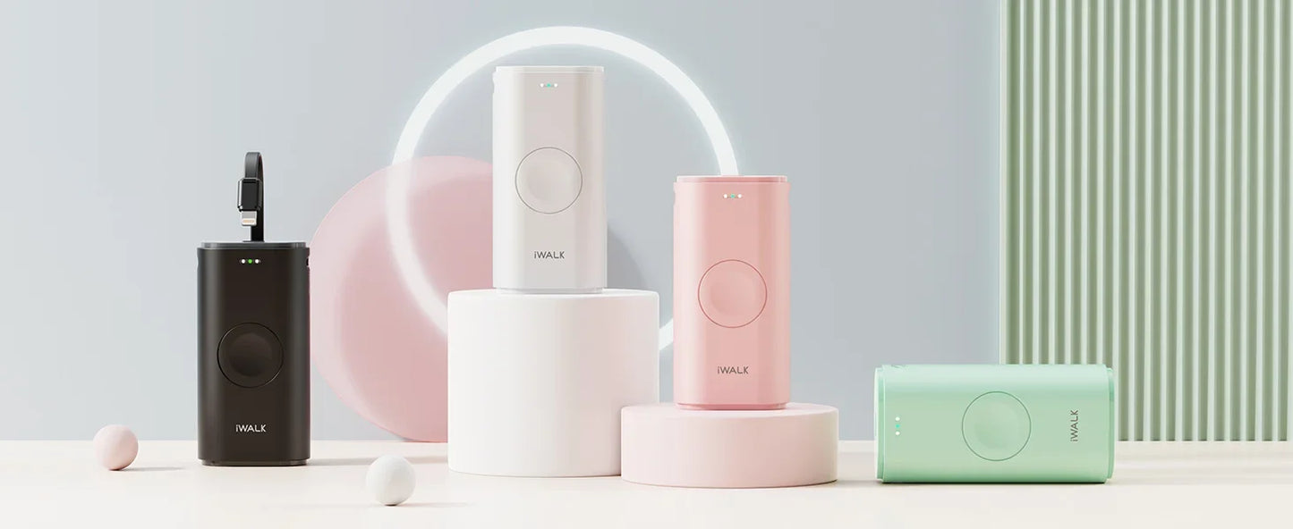 iWALK 9000mAh Magnetic Power Bank — Fast Wireless Charging with Built-in Cable