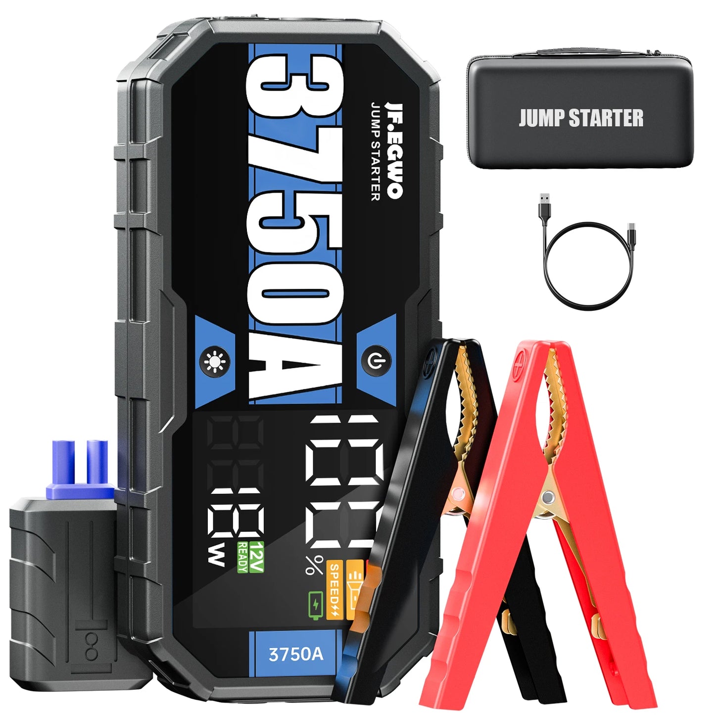 Car 6250A Portable 12V  Jump Starter Power Bank 12V Auto Battery Charger Booster Starting Device For 10.0L GAS/6.5L DIESEL
