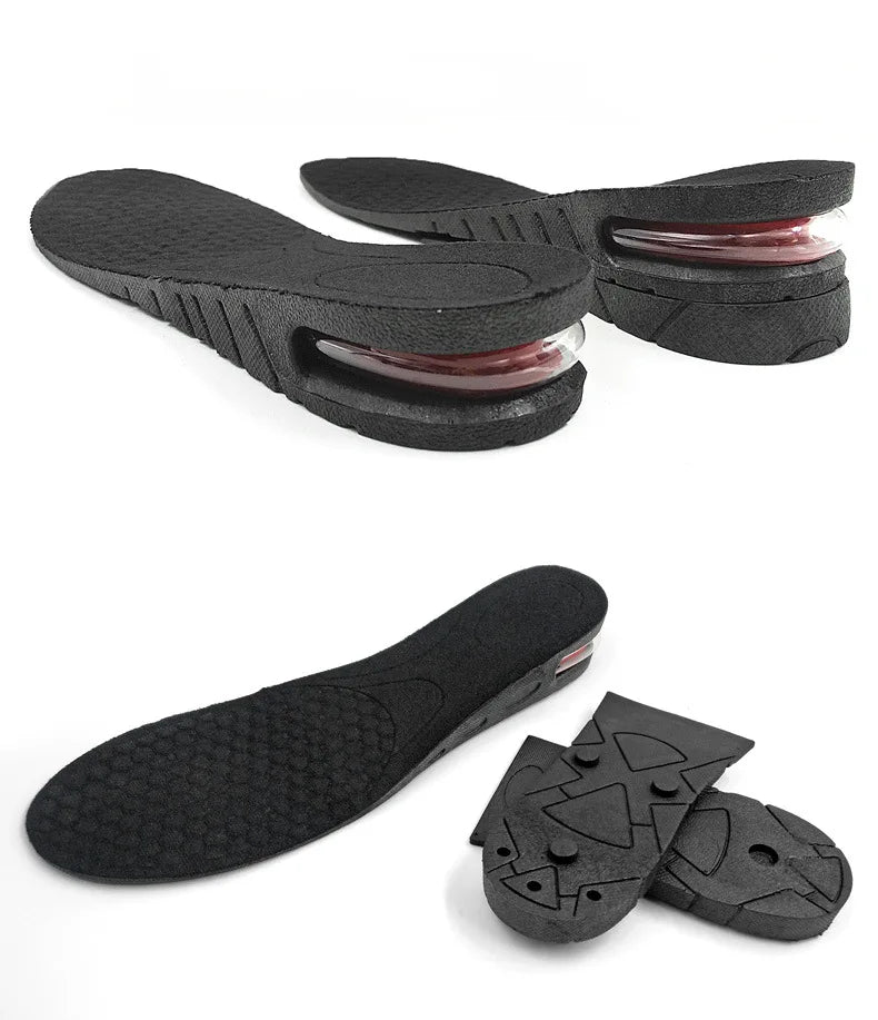 Height Increase Insoles Air Shoe Cushion Lift Insert Men Women 3-9cm Invisible Variable Insole Adjustable Cut Taller Support Pad
