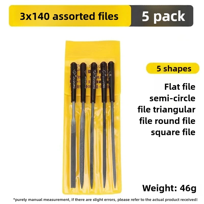 Diamond File Set – GCR15 Bearing Steel Precision Hand Files for Wood, Metal & Carving (5/10 Pcs)