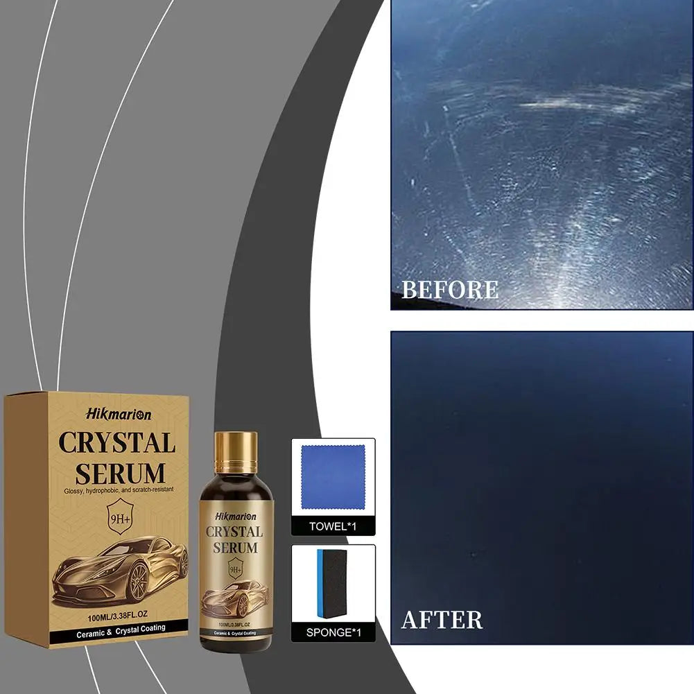 100ML PTZ Graphene Ceramic Coating, 9H+ Advanced Crystal Serum for Cars Professional Auto Detailing Paint Protection High Gloss