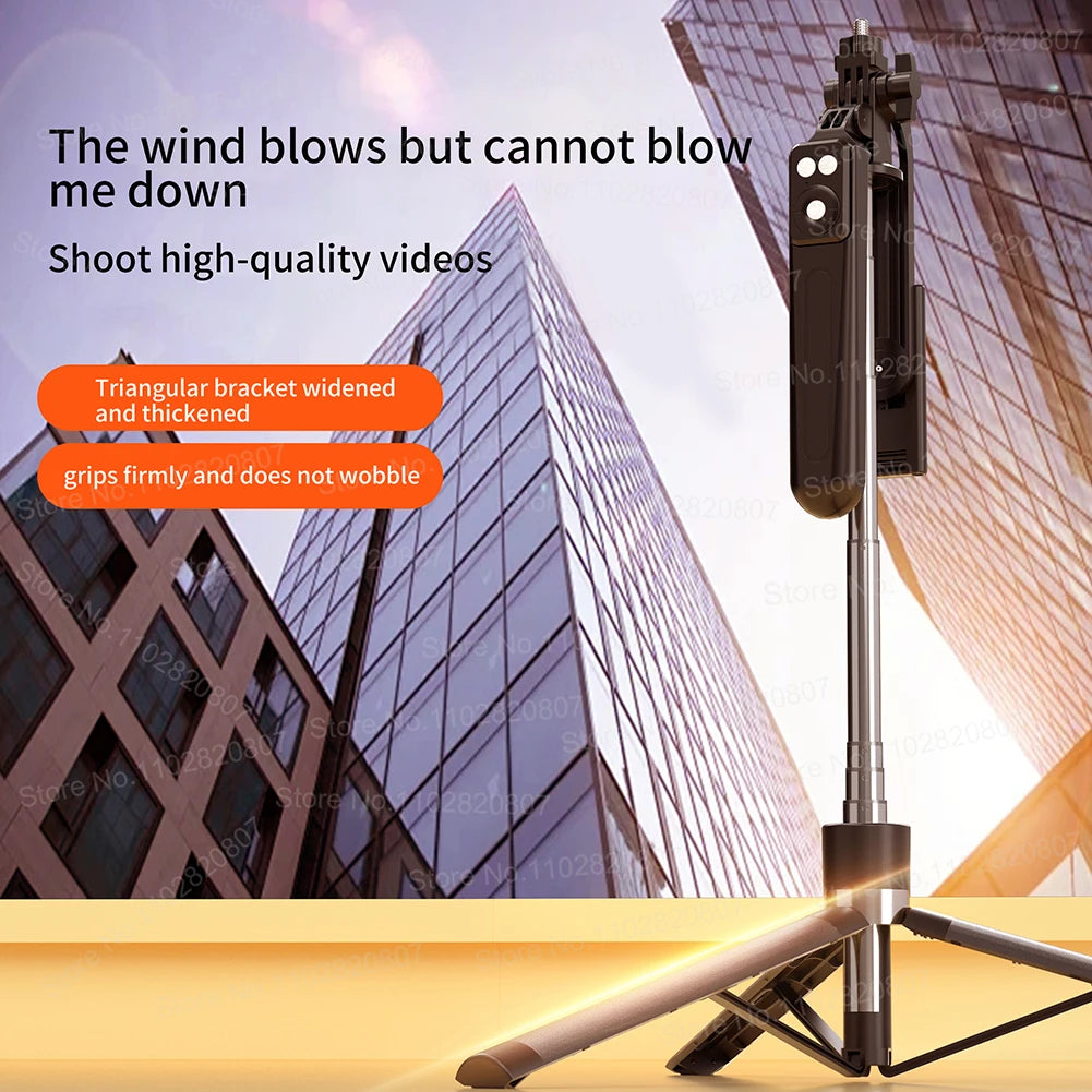 1.7M Extendable Bluetooth Selfie Stick Tripod – Wireless Remote & Fill Light for TikTok Live Streaming