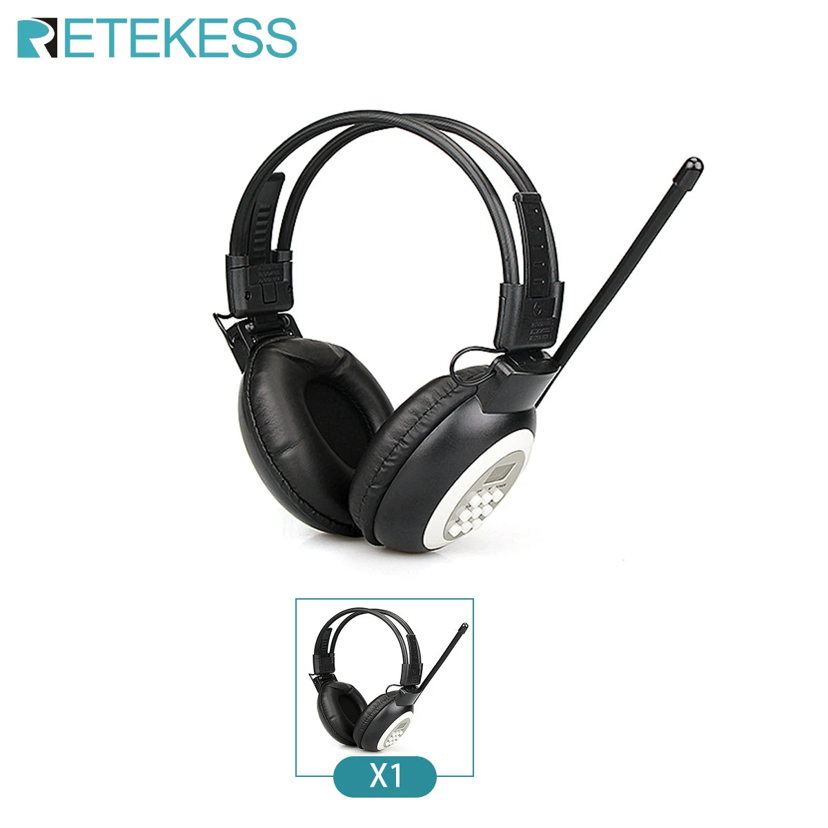 RETEKESS TR101 FM Headphone Radio Receiver Wireless Headset Radio Earphone Receiver Conference Interpretation Meeting Translate