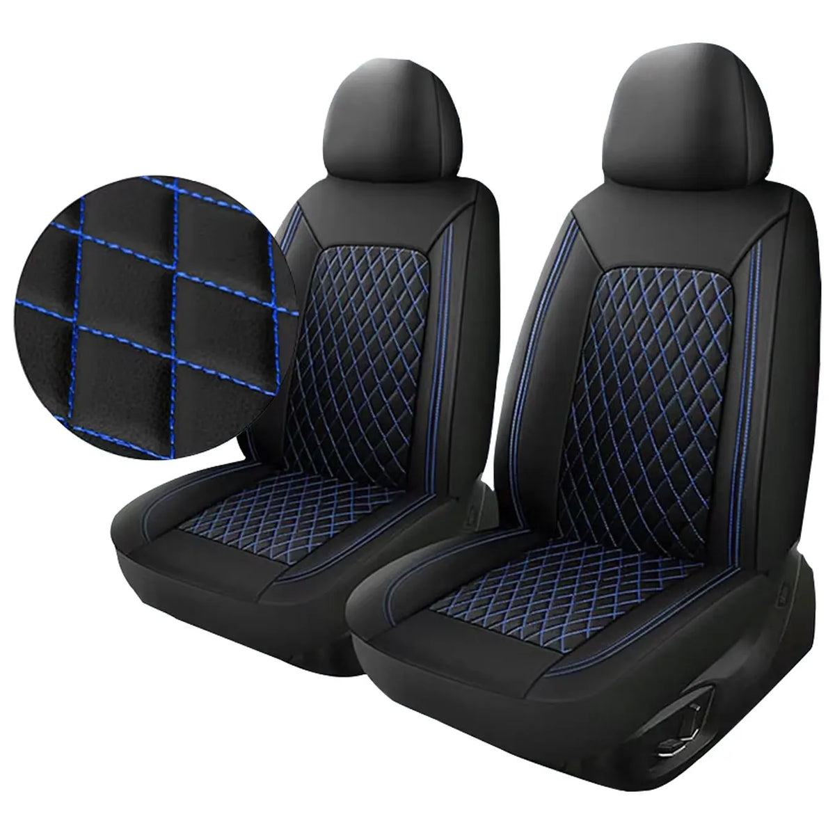 All-Season Quilted Faux Leather Car Seat Covers Universal Fit Most Cars