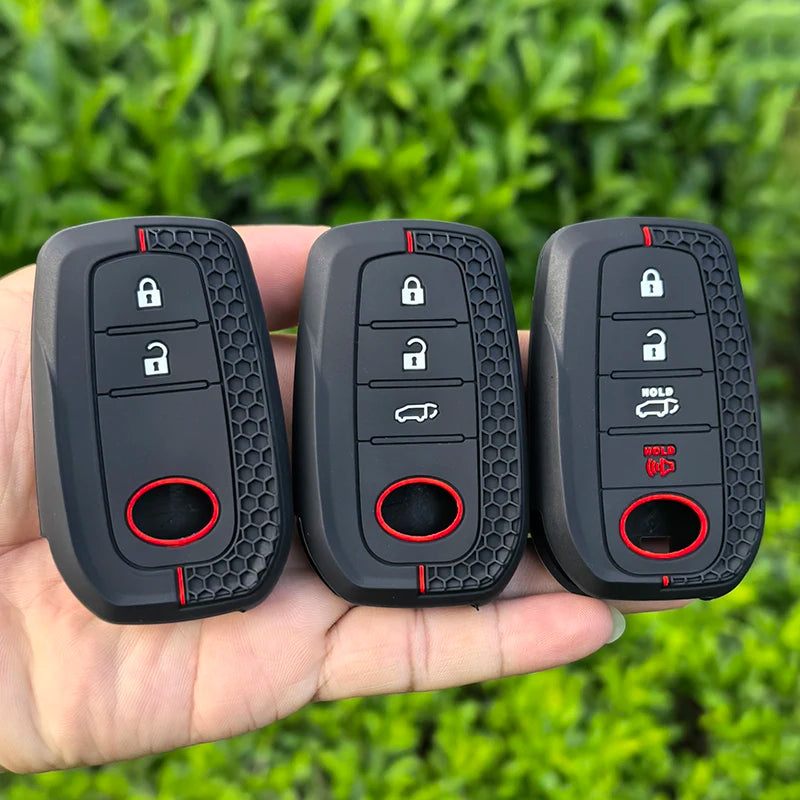 2026 Silicone Auto Remote Car Key Case Cover For Toyota CHR Hilux Fortuner Land Cruiser 200 Camry Corolla Crown RAV4 Highland