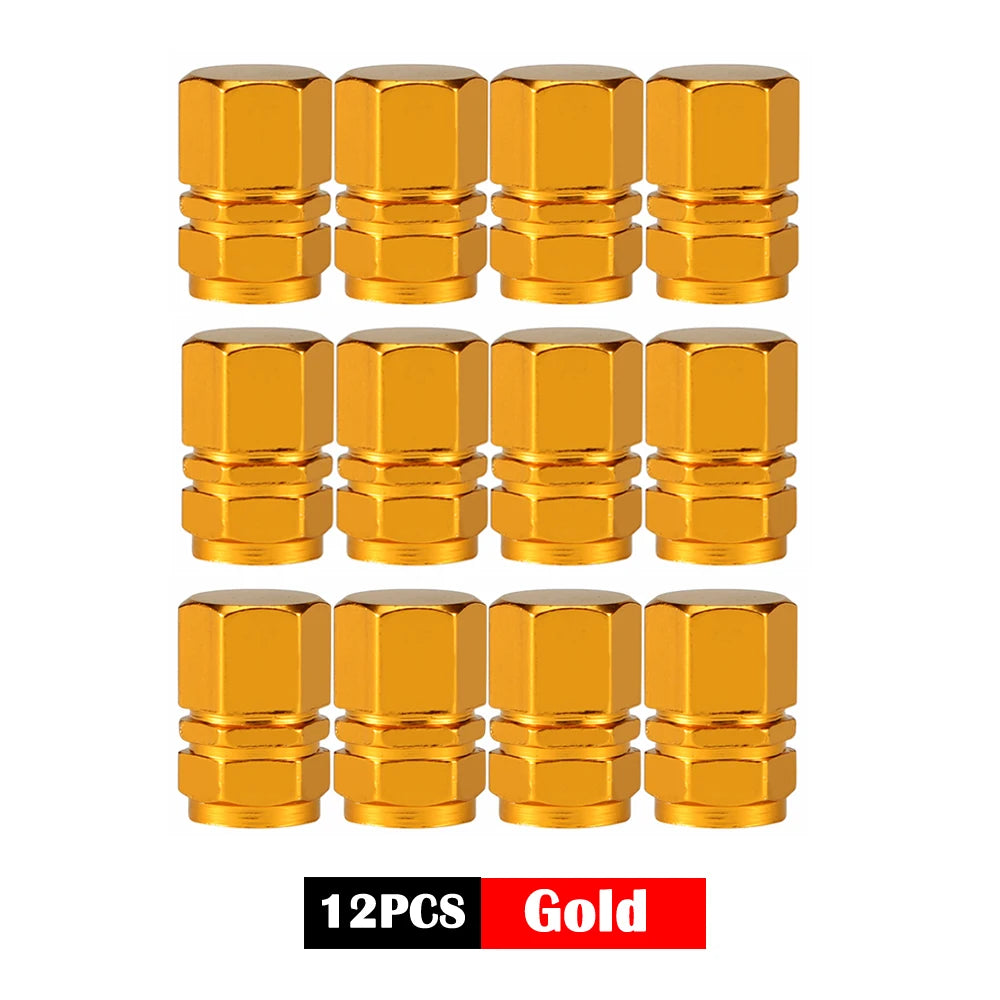 DSYCAR 12Pcs Universal Car Moto Bike Tire Wheel Valve Cap Cover Car Styling for Fiat Audi Ford Bmw Toyota VW Lada Opel Kia