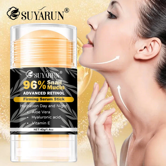 SUYARUN 96% Snail Mucin & Retinol Anti-Aging Cream Stick – Firming Neck, Face & Feet | 40g