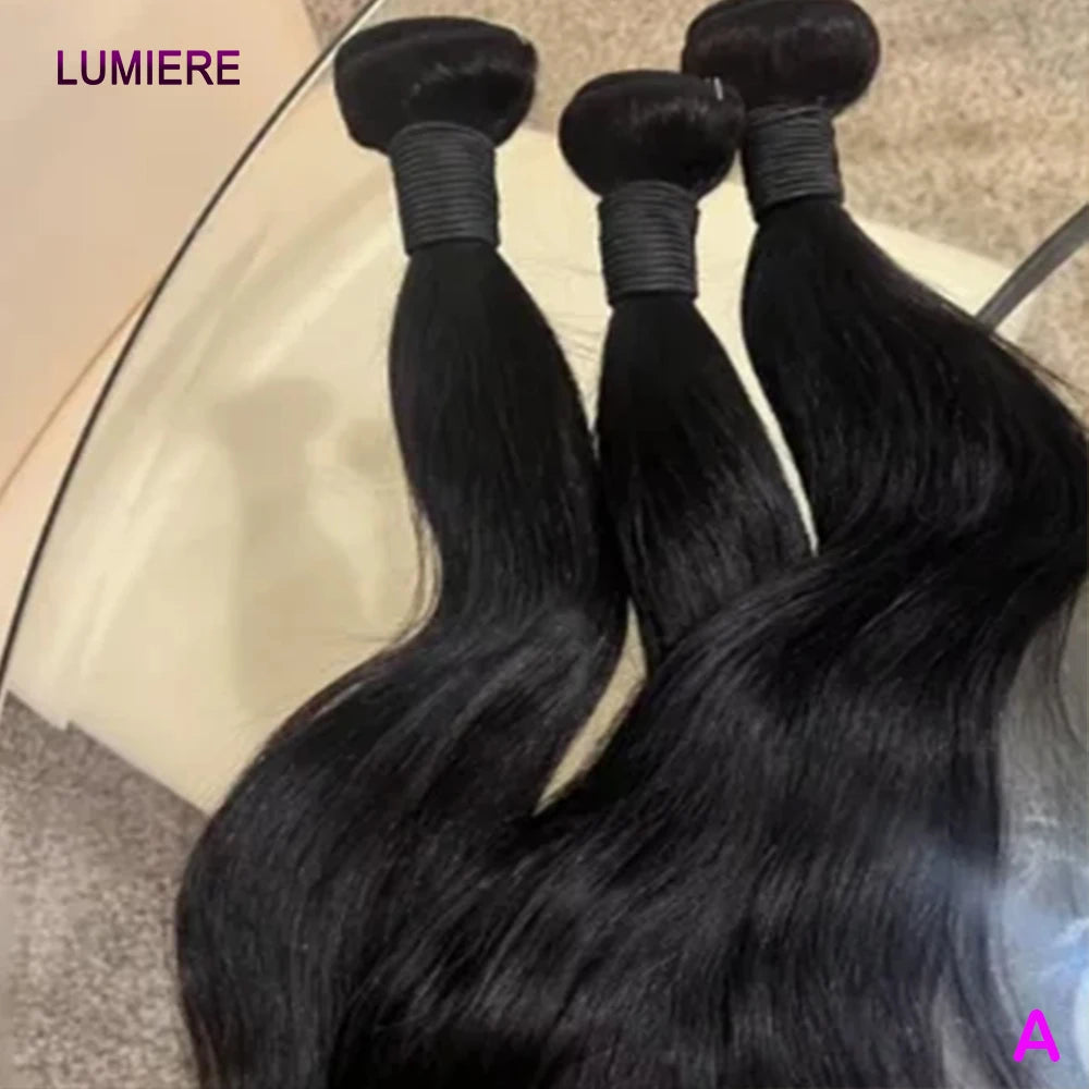 28 30 32 Inch Bone Straight Human Hair Extensions Brazilian Bundles 100% Virgin Raw Human Hair 3 4 Bundles Hair Weave Extension