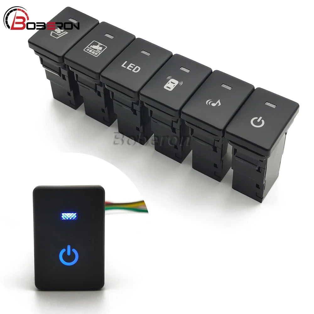Car LED Light Power On Off Music Radar Parking Sensor Switch Button For Toyota Camry Prius Corolla Avensis t27 2010