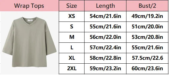 AS 2026 summer loose design drop sleeves boxy Tee V neck casual style  high quality  fabric woman clothes