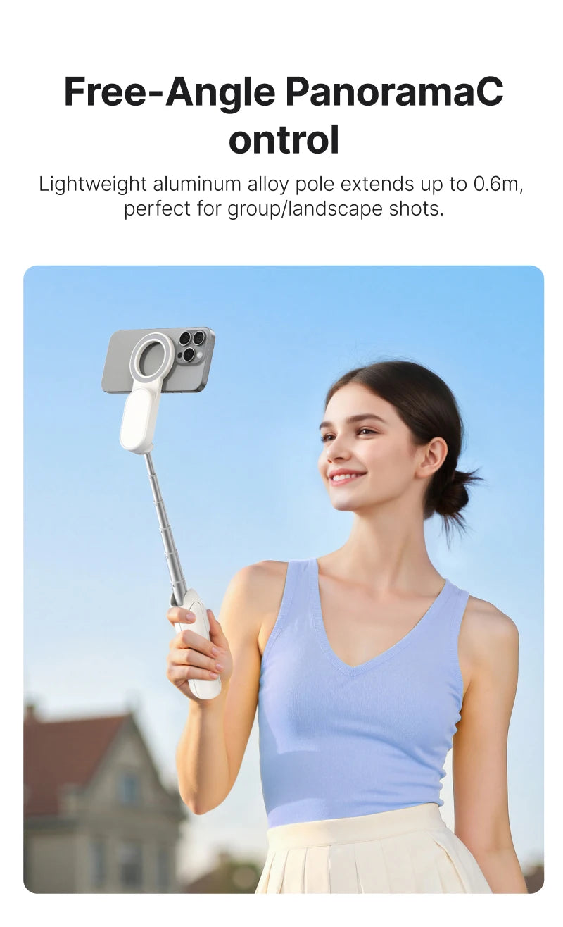 TELEISN Magnetic Bluetooth ZOOM Remote Selfie Stick Tripod For Iphone HUAWEI XIAOMI SAMSUNG Extendable Portable Vlogging Stand