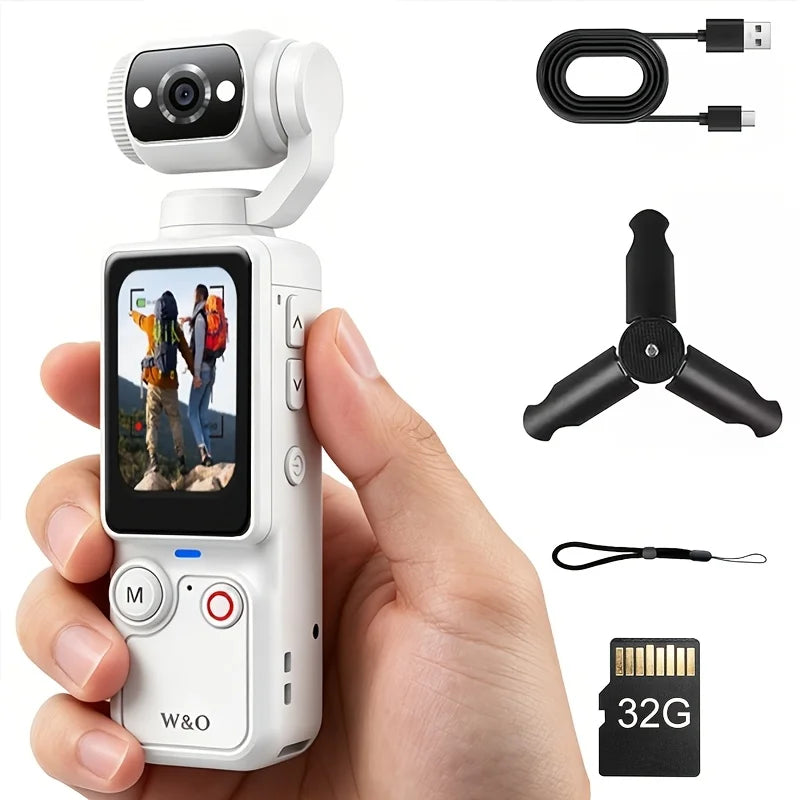 4K Ultra-Light Sports Camcorder with Tripod & 32GB Memory