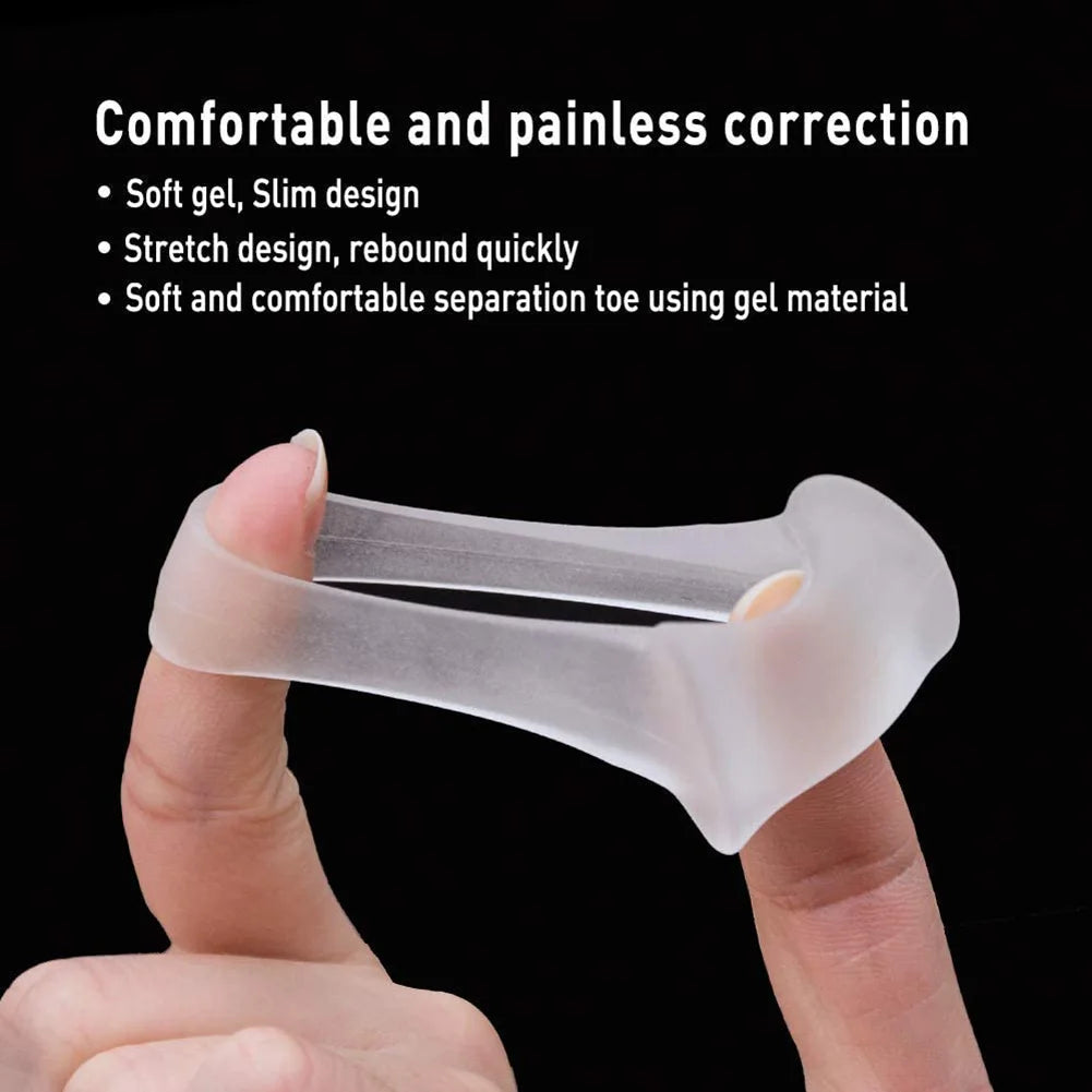 2pcs Toe Ring Correction Of Hallux Valgus Toe Separator Nursing Pad Foot Care Orthopedic Adjuster Big Toe Separator
