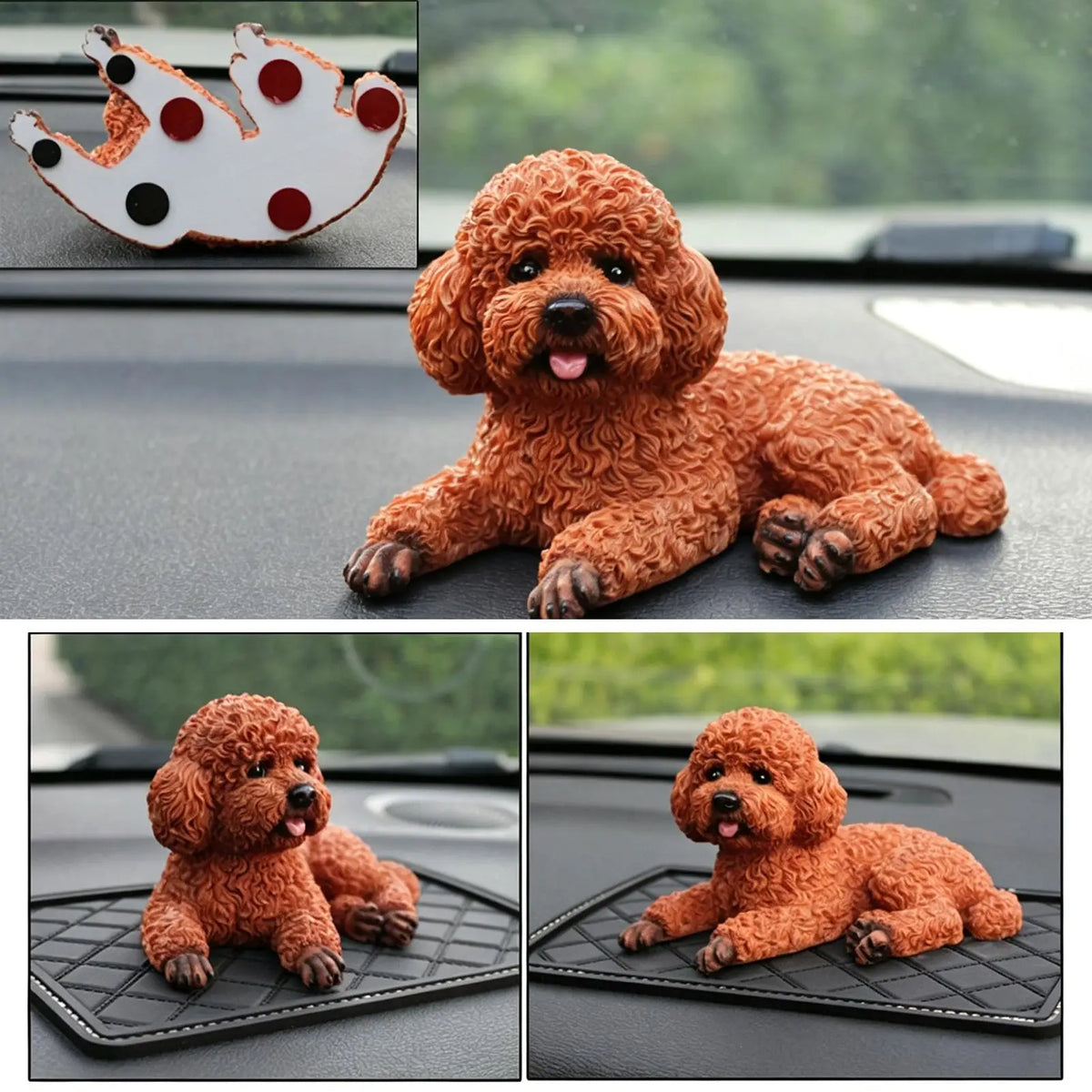 Resin Puppy Dashboard Statue - Car & Desk Dog Ornament – photo 4