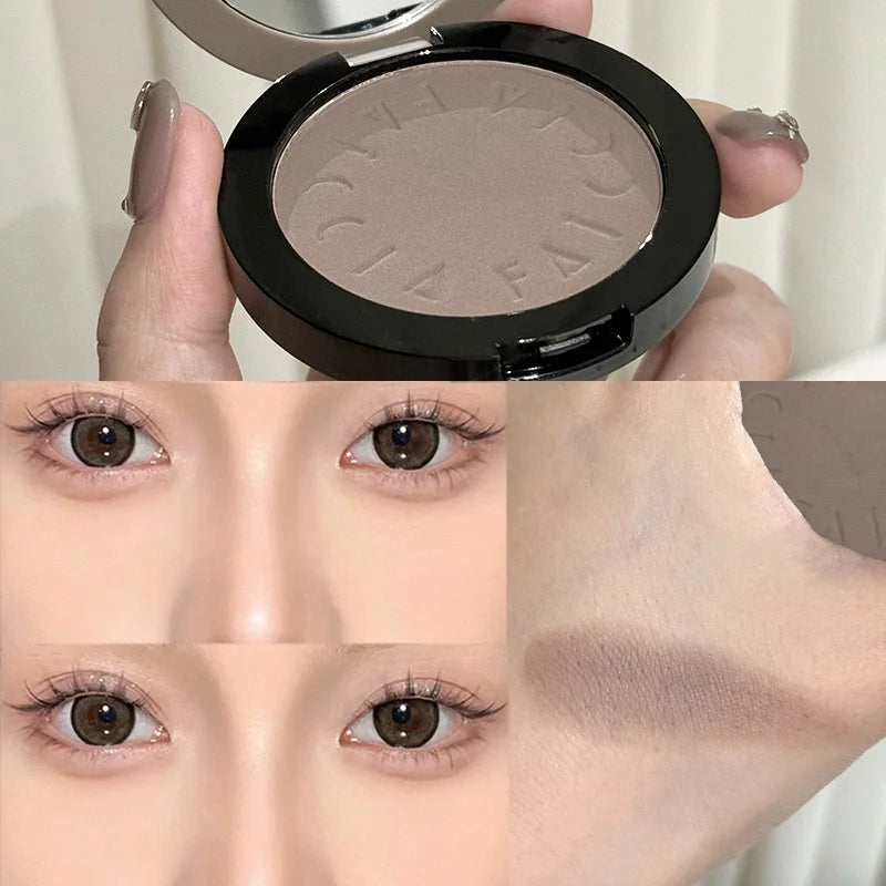 Face Brightening Contouring Makeup Palette Matte Cement Grey Brown Nose Shadow Contouring Modify Natural High Nose Bridge Makeup