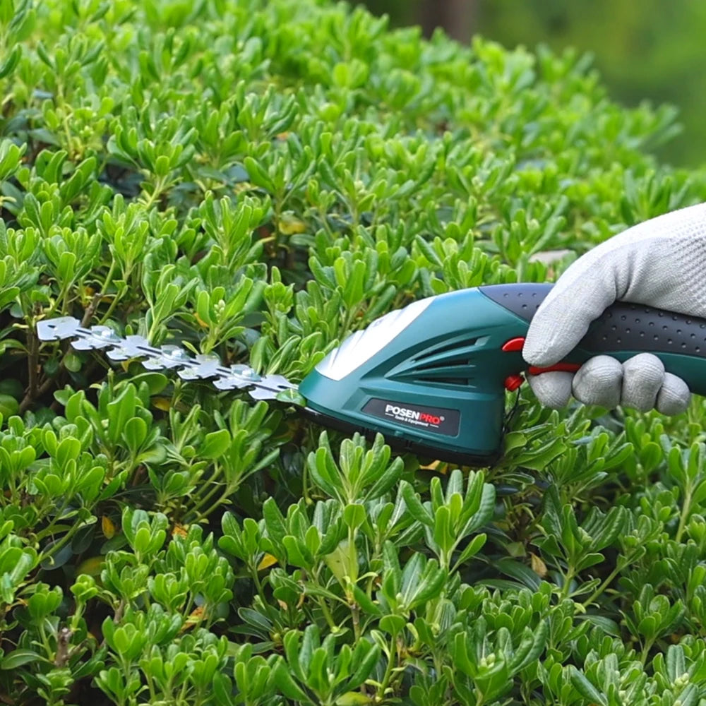 7.2V Cordless 2-in-1 Hedge & Grass Trimmer – Handheld Shrubber with Battery & Charger Included
