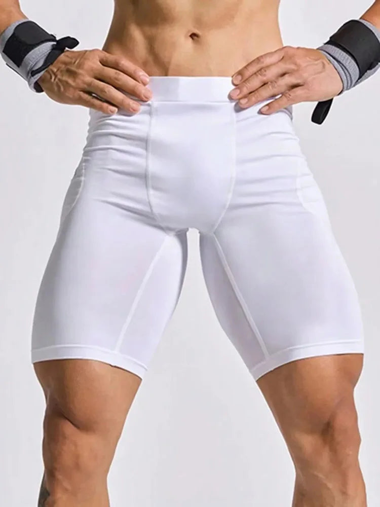 Men's Bodybuilding Shorts Gym Running Leggings Male Joggings Elastic Compressions Sweatpant Football Basketball Tights Trousers