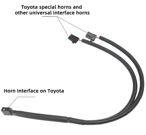 FARBIN Car Horn Adapter Pigtail Socket Two Special Line Horn Wiring Harness Male Plug Snail Horn Socket Conversion For Toyota