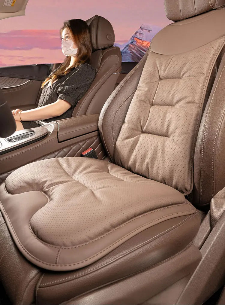 Universal Car Seat Cover – Leather Waist Cushion & Seat Protection Pad for All Seasons