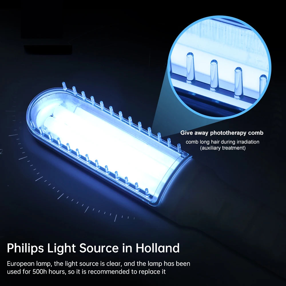 YOUWEMED 311nm Ultraviolet Phototherapy Instrument Use UVB Lamp UV for Vitiligo Psoriasis White Spots Skin Disease