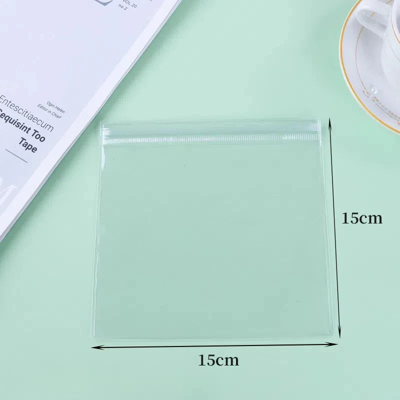 50/20/10 PCS PVC Self Sealing Jewelry Bag Thick Necklace Bracelet Ziplock Bag Ring Storage Holder Bag Storage Anti-oxidation Bag