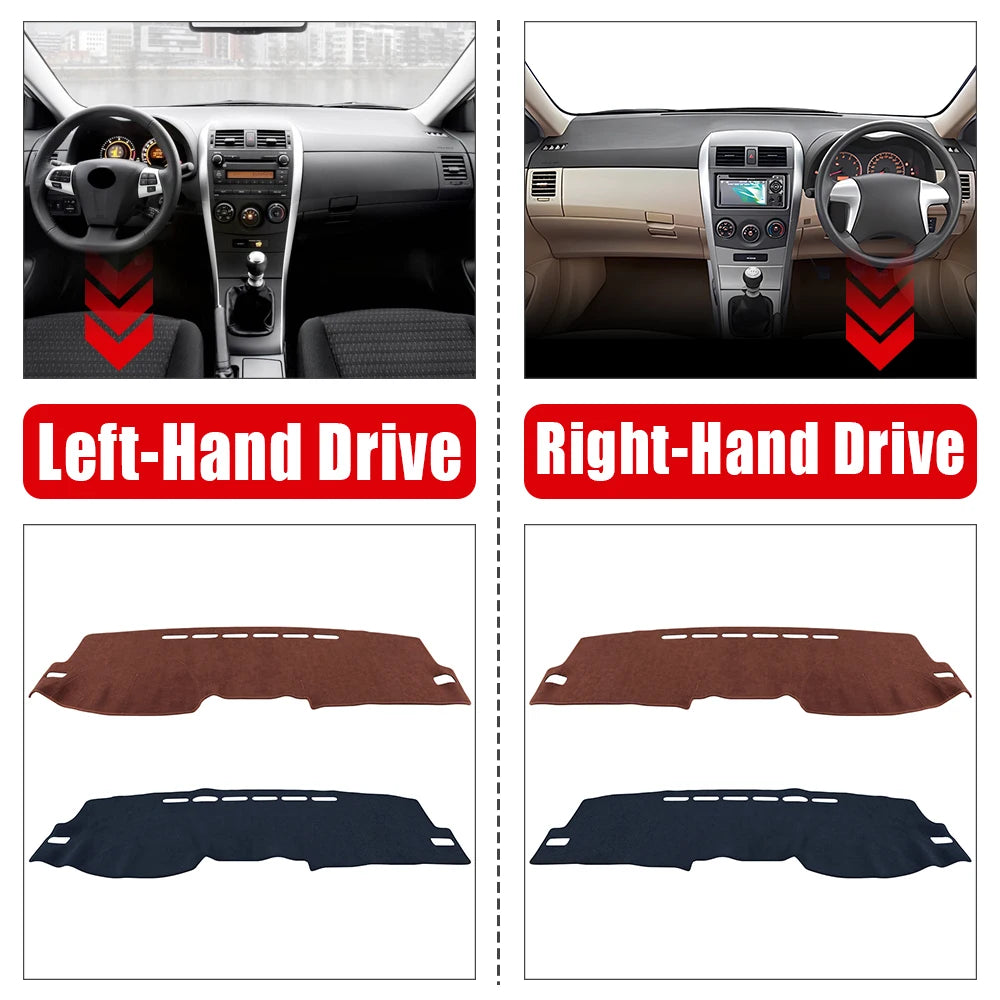For Toyota Corolla E140 E150 2006 2007 2008 2009 2010 2011 2012 2013 Car Dashboard Cover Mat Avoid Light Pad Anti-UV Case Carpet
