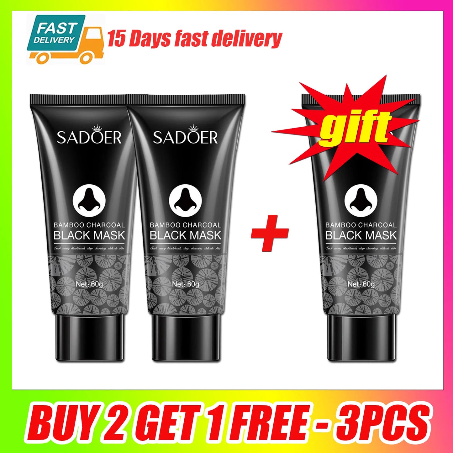 1/3/5/10PCS Bamboo Charcoal Nose Blackhead Remover Mask Deep Cleansing Shrink Pore Mask Skin Care Nose Black Dots Pore Skin Care
